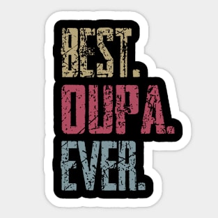 Vintage Best Oupa Ever Retro Funny Quotes Happy Fathers Day Sticker